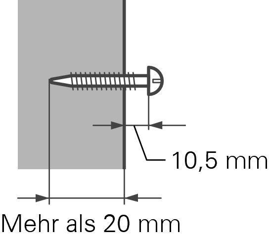 Screw in the wall